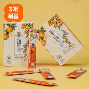 [3개 묶음] 목에 좋은 국내산 생강 배도라지 농축액 스틱 차 총 30봉
