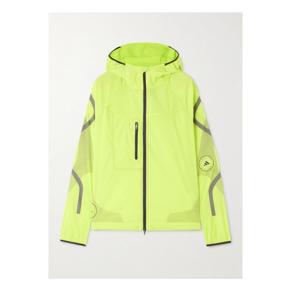 바이스텔라매카트니 트루페이스 후드 네온  셸 트랙 재킷 라임 그린 1647597360131902