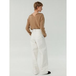 [2차 리오더] Velvet Curved Pants_White