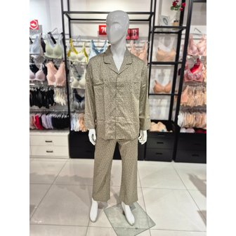 비너스 [시흥점] S 비너스) 면 80수 잔꽃 나염 남성 파자마 세트 VPA4453M-GR