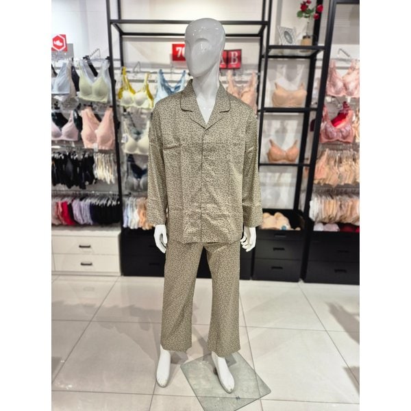 [시흥점] S 비너스) 면 80수 잔꽃 나염 남성 파자마 세트 VPA4453M-GR