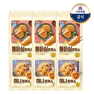 대림선 [대림냉동] 한입쏙 미니돈까스 420g x3개+통등심돈까스 420g x3개