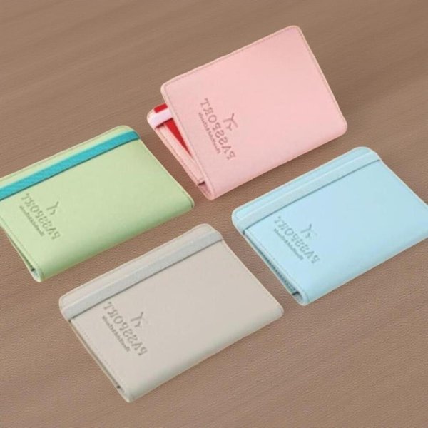 [옷자락] 여성 여행용 튼튼한 가죽 포인트 여권 지갑