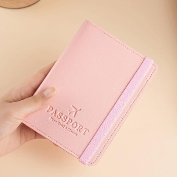 [옷자락] 여성 여행용 튼튼한 가죽 포인트 여권 지갑