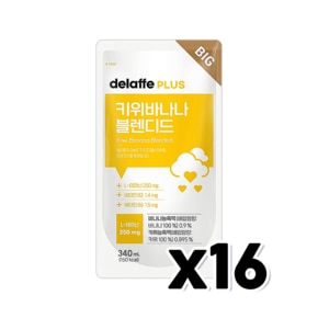 델라페플러스 키위바나나 블렌디드 아이스파우치음료 340ml x 16개