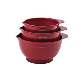 미국 키친에이드 반죽기 부품 액세서리 KitchenAid Classic Mixing Bowls Set of 3 Empire Red 2