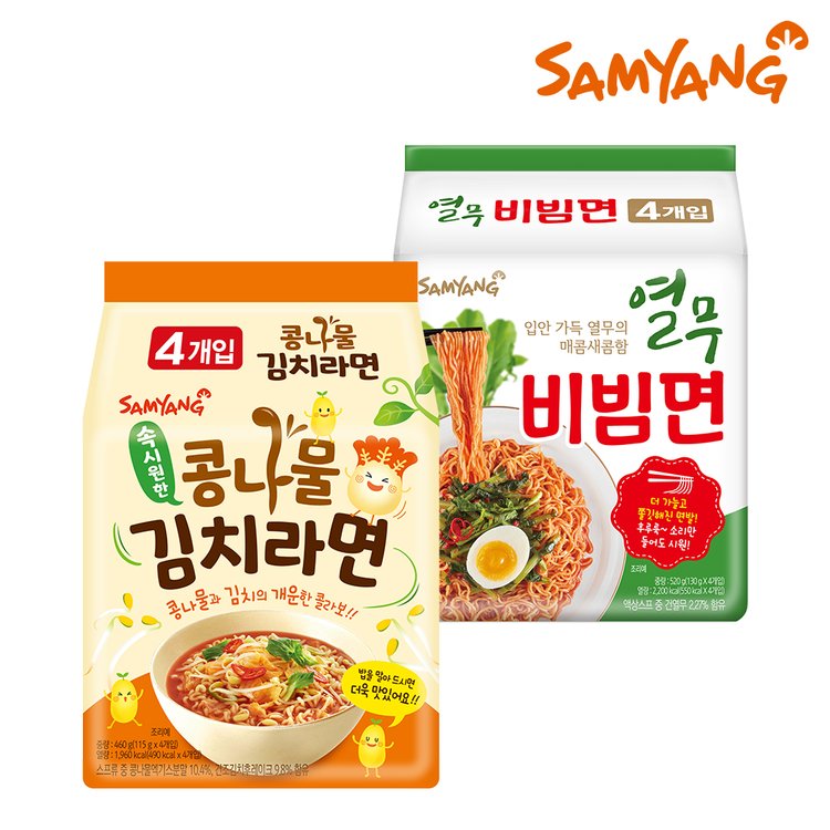 삼양 콩나물김치라면 4입+열무비빔면 4입, 믿고 사는 즐거움 SSG.COM 삼양 콩나물김치라면 4입+열무비빔면 4입, 믿고 사는 즐거움 Ssg.Com