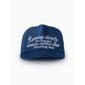 RUNNING SLOWLY COTTON CAP_DENIM