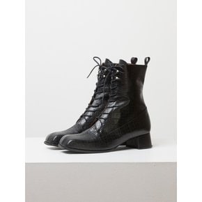 ws192033007- Lace up Retro wani boots Black