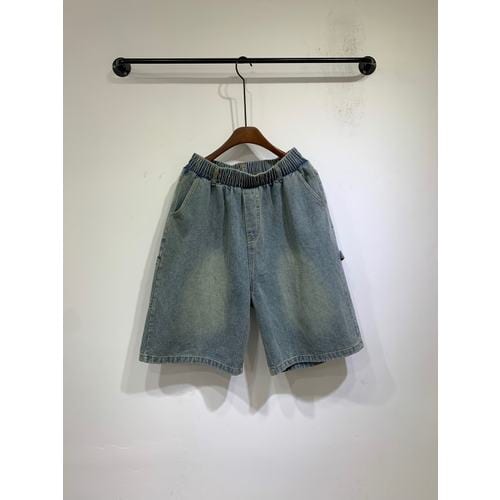 (S3XL)파무 데님 카펜더 벨트고리 밴딩 6부 버뮤다 와이드 팬츠 3color