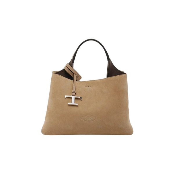 25FW 타임리스 로고 스웨이드 마이크로 토트/숄더백 브라운 XBWAPAEL000 P3A 4L20