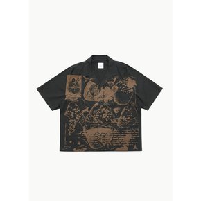 로아 24SS ROA CAMP SHORT SLEEVE SHIRT PRINT IN ANTHRACITE