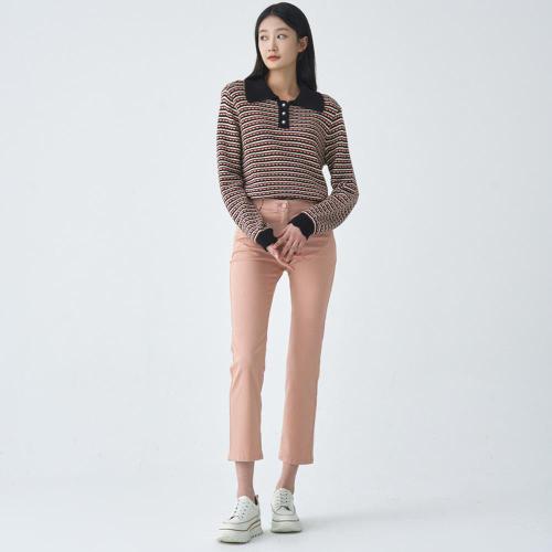 지센] 여성 비즈 프린트 데일리 반팔 티셔츠 LQTSN801_[2컬러
