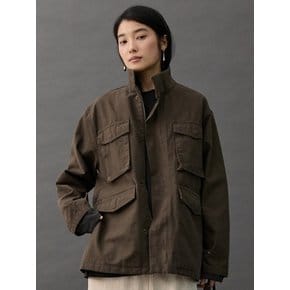 FIELD HIGH-NECK JACKET - KHAKI