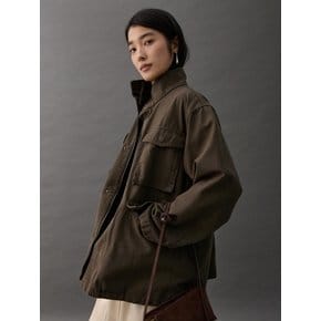 FIELD HIGH-NECK JACKET - KHAKI