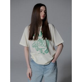 ROSE TSHIRT_LIGHT YELLOW GREEN