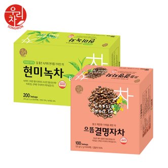  송원 현미녹차 200T +으뜸 결명자차 100T (300T)