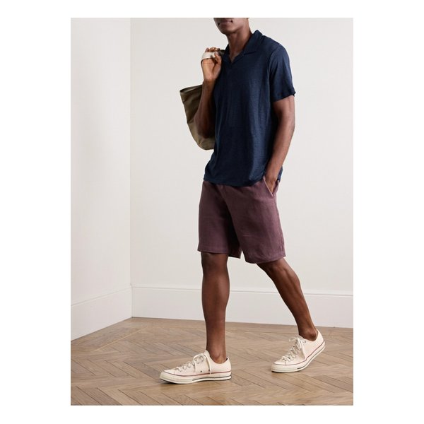 숀 리넨 저지 폴로 셔츠 블루