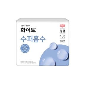 수퍼흡수 날개형 중형 18개입 1팩 생리대