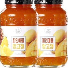 초록원 파인애플망고잼 2kg(1kg x 2병) (WDA2E9B)