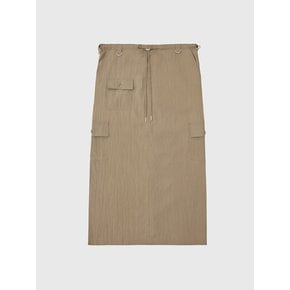 Wrinkle Nylon String Cargo Skirt