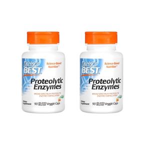 [해외직구] 닥터스베스트 프로티얼리틱 엔자임 90베지캡슐 2팩 Doctor`s Best Proteolytic Enzymes