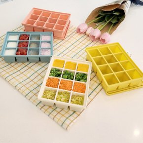 실리콘 이유식큐브+뚜껑포함/30ml60ml 이유식 재료소분 냉동보관 얼음트레이