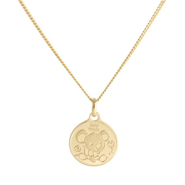 [비앤비골드] 14K 미아방지 유아 어린이 쥐띠 코인 목걸이 IRN32470