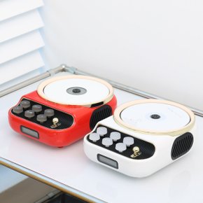CD플레이어 SCD300 휴대용 무선 블루투스 레트로 CD플레이어 .SCD300RED (레드)