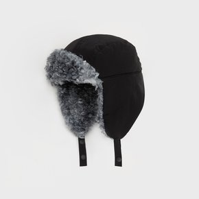 DORI TWO-WAY EARFLAP HAT BLACK