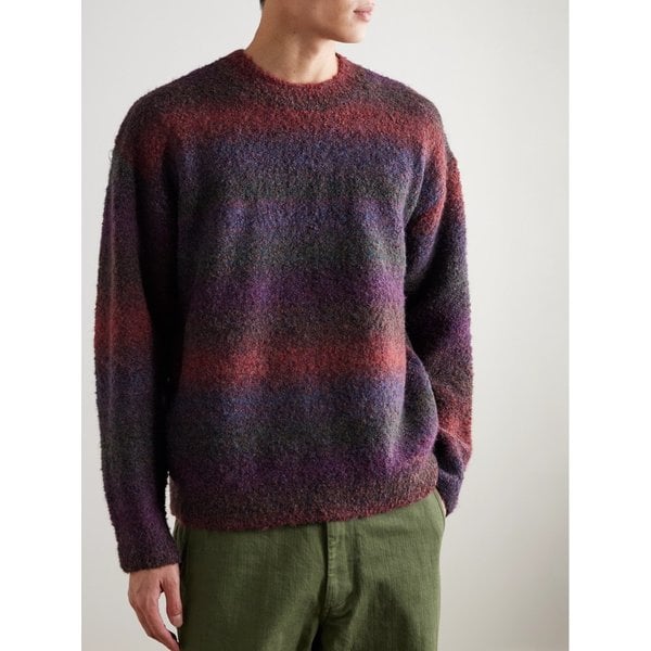 프리즘웍스 스트라이프 부클 스웨터 46376663163037718