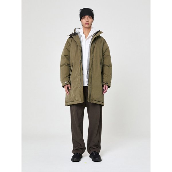 어센틱 야상 다운 코트 Khaki