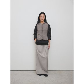 [1st REORDER] DRAPE MAXI SKIRT [BLACK]