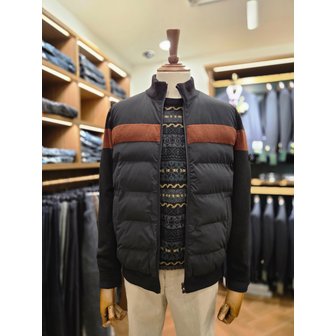 브렌우드 [여주점] 코오롱 브렌우드 남성 라이프 퍼포먼스 니트 배색 방풍 점퍼 BRWAW25003BKX