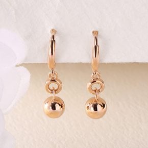 14K/18K 미니 골드볼 딸랑이 원터치 귀걸이 한쌍 PNE40959