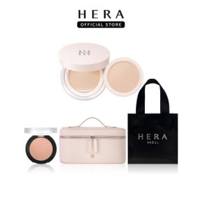 [내일도착/단독]헤라 NEW 리플렉션 스킨 글로우 쿠션 듀오(본품+리필)+아이섀도+파우치
