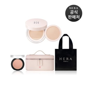 헤라 [내일도착/단독]헤라 NEW 리플렉션 스킨 글로우 쿠션 듀오(본품+리필)+아이섀도+파우치
