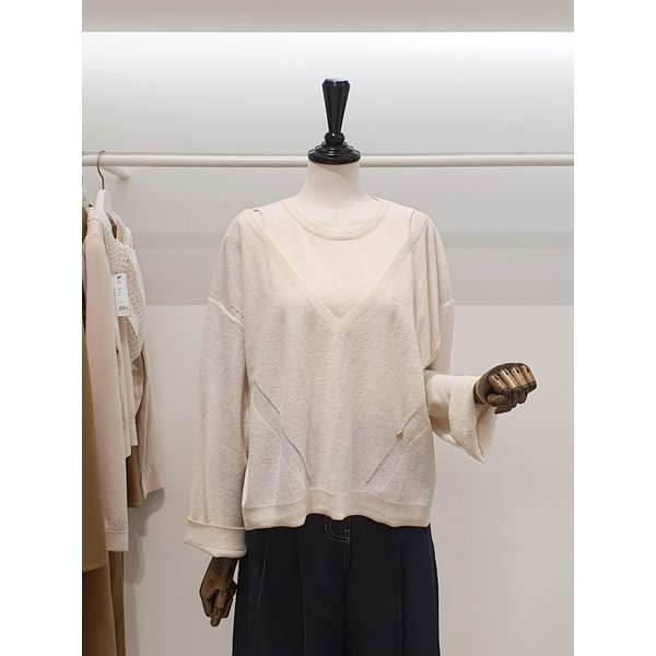 [파주점] 쥬크 주크 루즈핏 린넨혼방 니트 V262KSK947