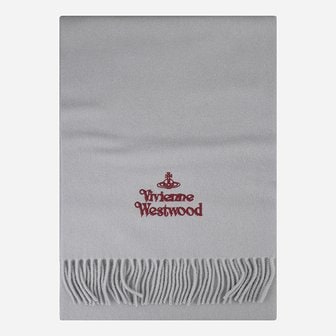 비비안웨스트우드 [시흥점] [비비안 웨스트우드]5F 81030007 W00Q7 P403 자수 로고 머플러 그레이