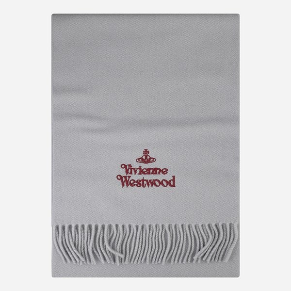 [시흥점] [비비안 웨스트우드]5F 81030007 W00Q7 P403 자수 로고 머플러 그레이