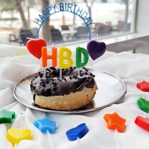생일초 HBD 파티초 레인보우 케이크초 이벤트 기념일