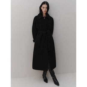 raglan sleeves long coat_black