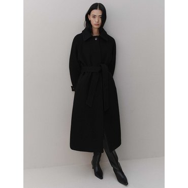 아르카익 raglan sleeves long coat_black