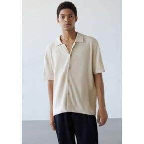 5077196 Massimo Dutti SHORT SLEEVE WITH BUTTONS - Cardigan beige