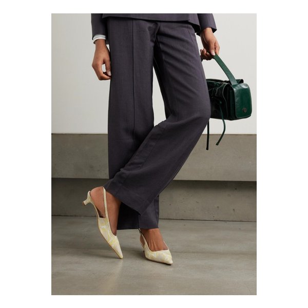 에이디 카트리나 스네이크 이펙트 가죽 슬링백 펌프스 스네이크 프린트 1647597351811621