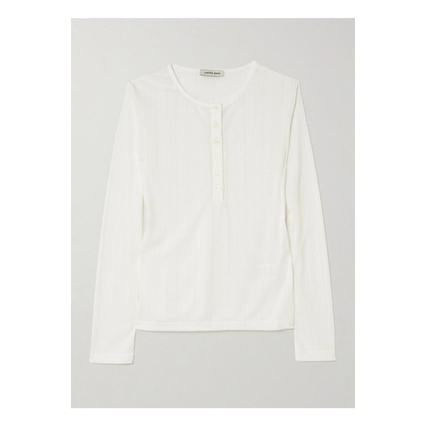 피아 포인텔 니트 헨리넥 탑 오프 화이트 46376663162878663