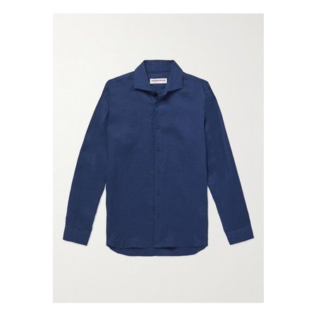 올레바브라운 Giles Slim-Fit Linen Shirt 블루 1647597290971251