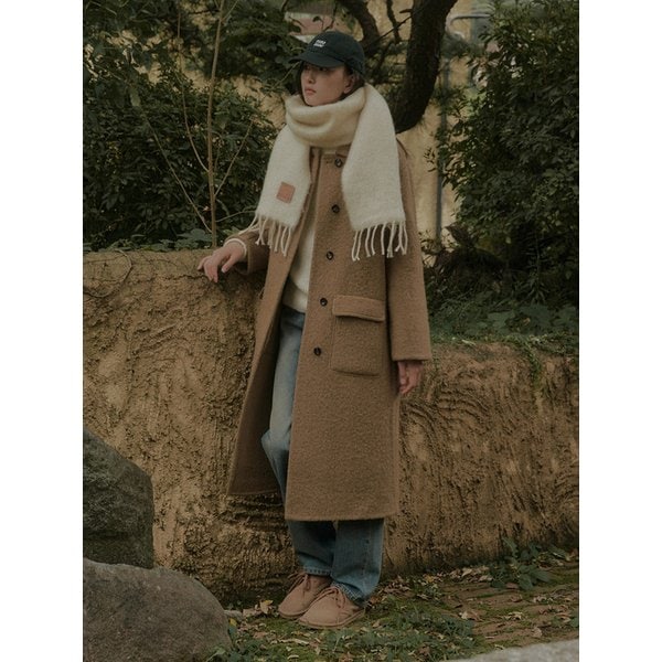 LIEBE ALPACA LONG HAND COAT_CAMEL