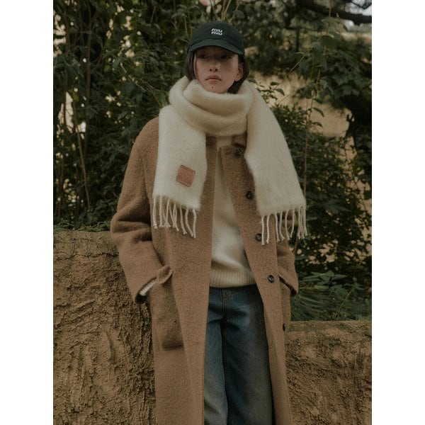 LIEBE ALPACA LONG HAND COAT_CAMEL