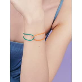 Orange Infinite Silver Bracelet Ib220 [Silver]